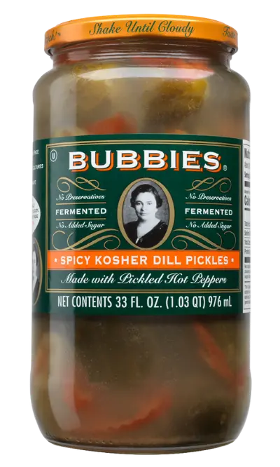 Bubbies Spicy Kosher Dill Pickles 33 oz.
